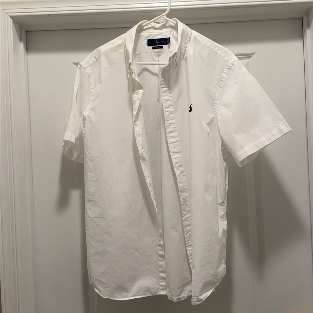 Ralph Lauren White Casual Button Down Shirt